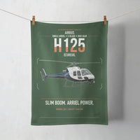Thumbnail for Airbus H125 design on dark green towel