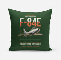 Thumbnail for F-84E Thunderjet design on dark green pillow