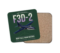 Thumbnail for F3D-2 Skyknight design on dark green 1 piece coaster