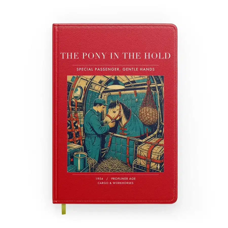 VINTAGE G4235 - The Pony In The Hold - Designed Notebooks design on red