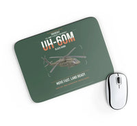 Thumbnail for Sikorsky UH-60M Black Hawk design on dark green rectangle mouse pad