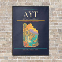 Thumbnail for Antalya Airport AYT - Canvas Framed - Navy Blue