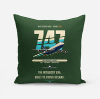 Thumbnail for Boeing 747-200B design on dark green pillow