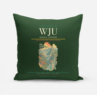 Thumbnail for Wonju Airport (WJU) design on dark green pillow