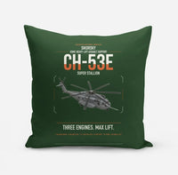 Thumbnail for Sikorsky CH-53E Super Stallion design on dark green pillow