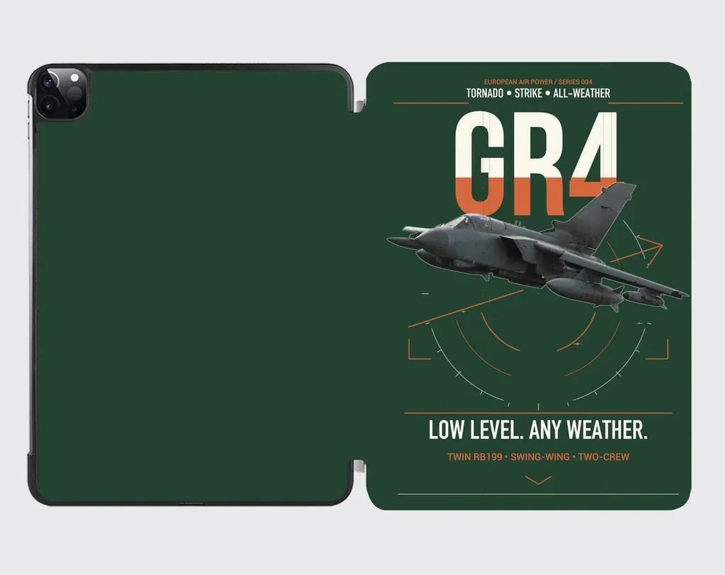 Panavia Tornado GR4 design on dark green ipad tablet case