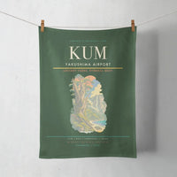 Thumbnail for Yakushima Airport (KUM) design on dark green towel