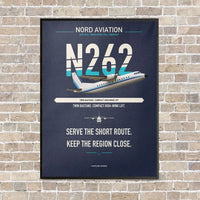Thumbnail for Nord 262A vertical canvas print - framed - navy blue background