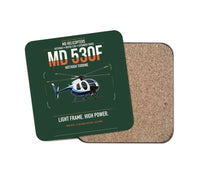 Thumbnail for MD Helicopters MD 530F design on dark green 1 piece coaster