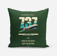Thumbnail for Boeing 737-400 Classic design on dark green pillow
