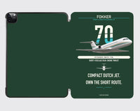Thumbnail for Fokker 70 design on dark green ipad tablet case