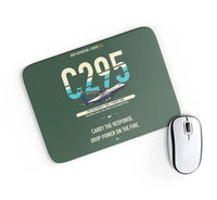 Thumbnail for Airbus C295 Firefighter design on dark green rectangle mouse pad