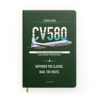 Thumbnail for Convair 580 design on dark green notebook
