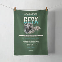 Thumbnail for GE9X design on dark green towel