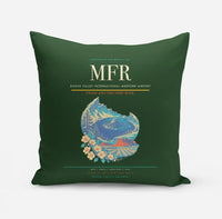 Thumbnail for Rogue Valley International–Medford Airport (MFR) design on dark green pillow