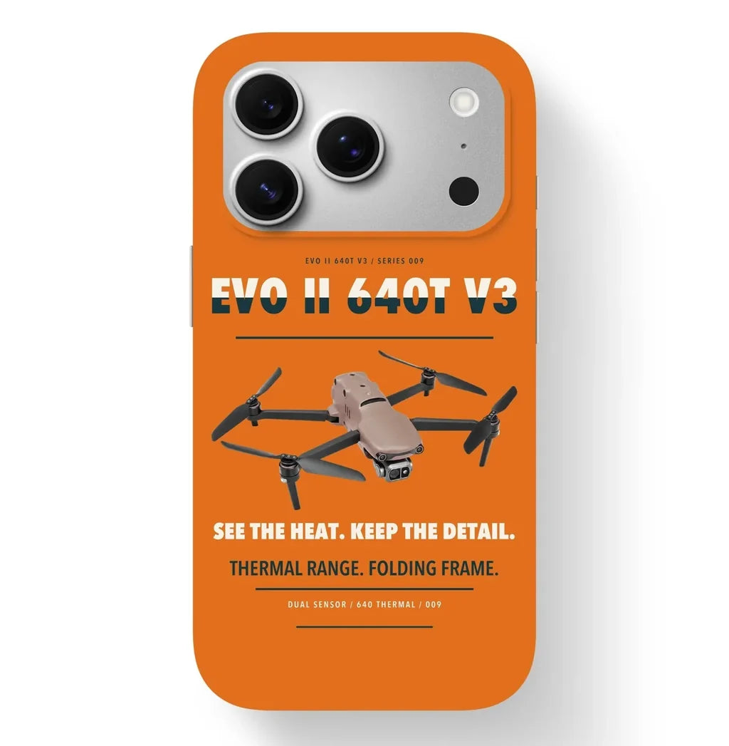 Autel EVO II Dual 640T V3 Case design on orange iphone case