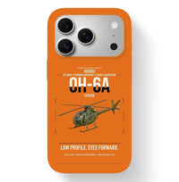 Thumbnail for Hughes OH-6A Cayuse design on orange magsafe iphone case, for iPhone 17 Pro