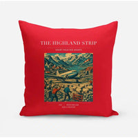 Thumbnail for VINTAGE G4097 - The Highland Strip - Designed Pillows design on red