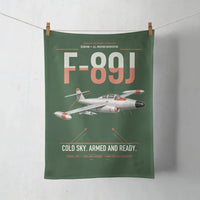 Thumbnail for F-89J Scorpion design on dark green towel