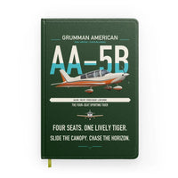 Thumbnail for Grumman American AA-5B Tiger design on dark green notebook