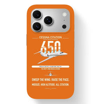 Thumbnail for Cessna Citation 650 - Citation III design on orange magsafe iphone case, for iPhone 17 Pro