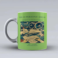 Thumbnail for VINTAGE G4128 - The Supersonic Dream - Ceramic Mug design on lightgreen