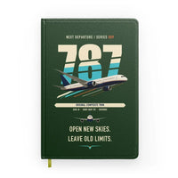 Thumbnail for Boeing 787-8 Dreamliner design on dark green notebook