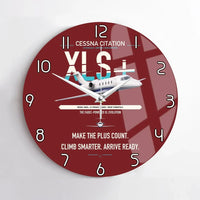 Thumbnail for Cessna Citation XLSPlus design on dark red no frame wall clock