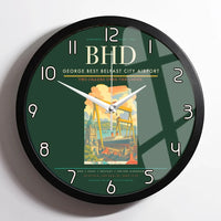 Thumbnail for George Best Belfast City Airport BHD Wall-Clock Framed - Dark Green