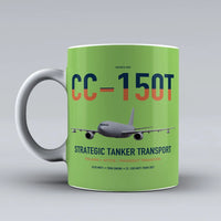 Thumbnail for Airbus CC-150T Polaris design on light green ceramic mug, double-side print