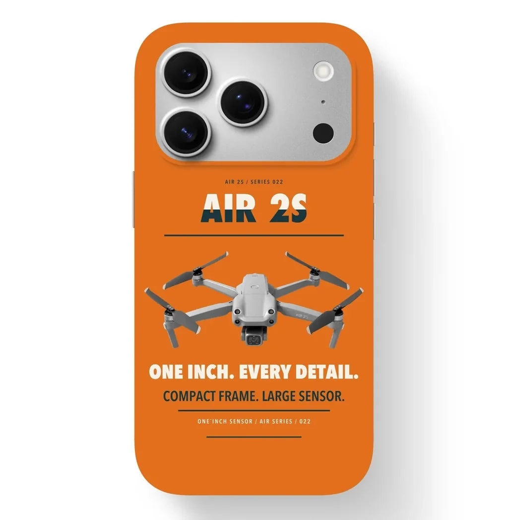 DJI Air 2S Case design on orange iphone case