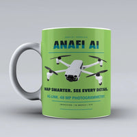 Thumbnail for ANAFI Ai Mug design on light green parrot