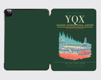 Thumbnail for Gander International Airport (YQX) design on dark green ipad tablet case