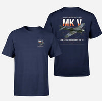 Thumbnail for Hawker Tempest Mk V design on navy blue t-shirt, double-side print