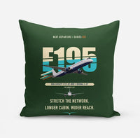 Thumbnail for Embraer E195 design on dark green pillow