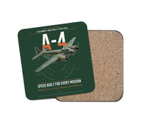 Thumbnail for Junkers Ju 88A-4 design on dark green 1 piece coaster