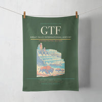 Thumbnail for Great Falls International Airport (GTF) design on dark green towel