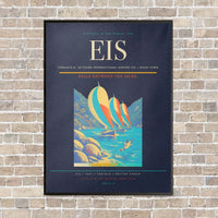 Thumbnail for Terrance B. Lettsome International Airport EIS — Road Town vertical canvas print - framed - navy blue background