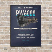 Thumbnail for PW6000 vertical canvas print - framed - navy blue background