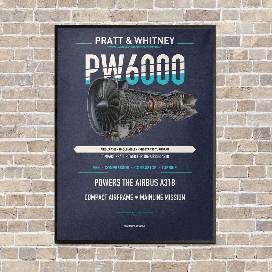 PW6000 vertical canvas print - framed - navy blue background