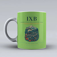 Thumbnail for International Airport IXB — Siliguri Mug design on light green bagdogra