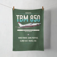 Thumbnail for Socata TBM 850 design on dark green towel