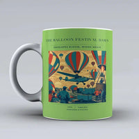 Thumbnail for VINTAGE G4394 - The Balloon Festival Dawn - Ceramic Mug design on lightgreen