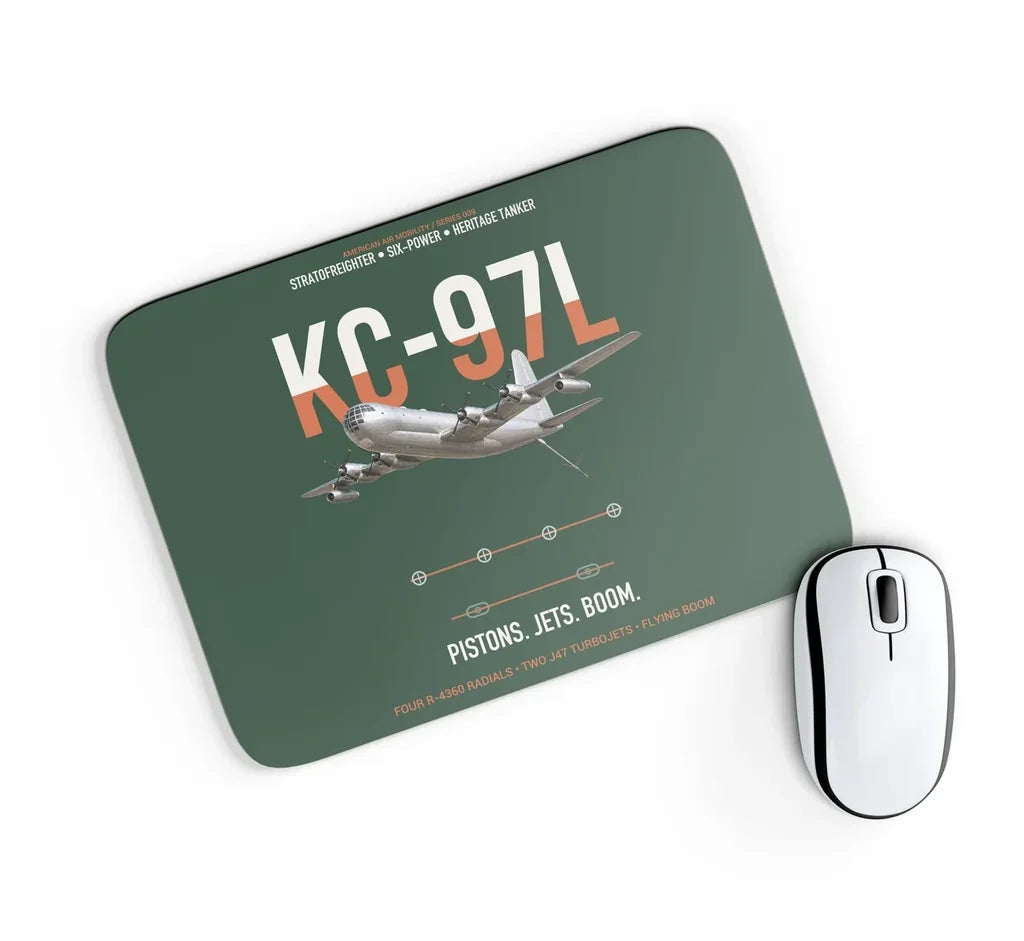 KC-97L STRATOFREIGHTER design on dark green rectangle mouse pad