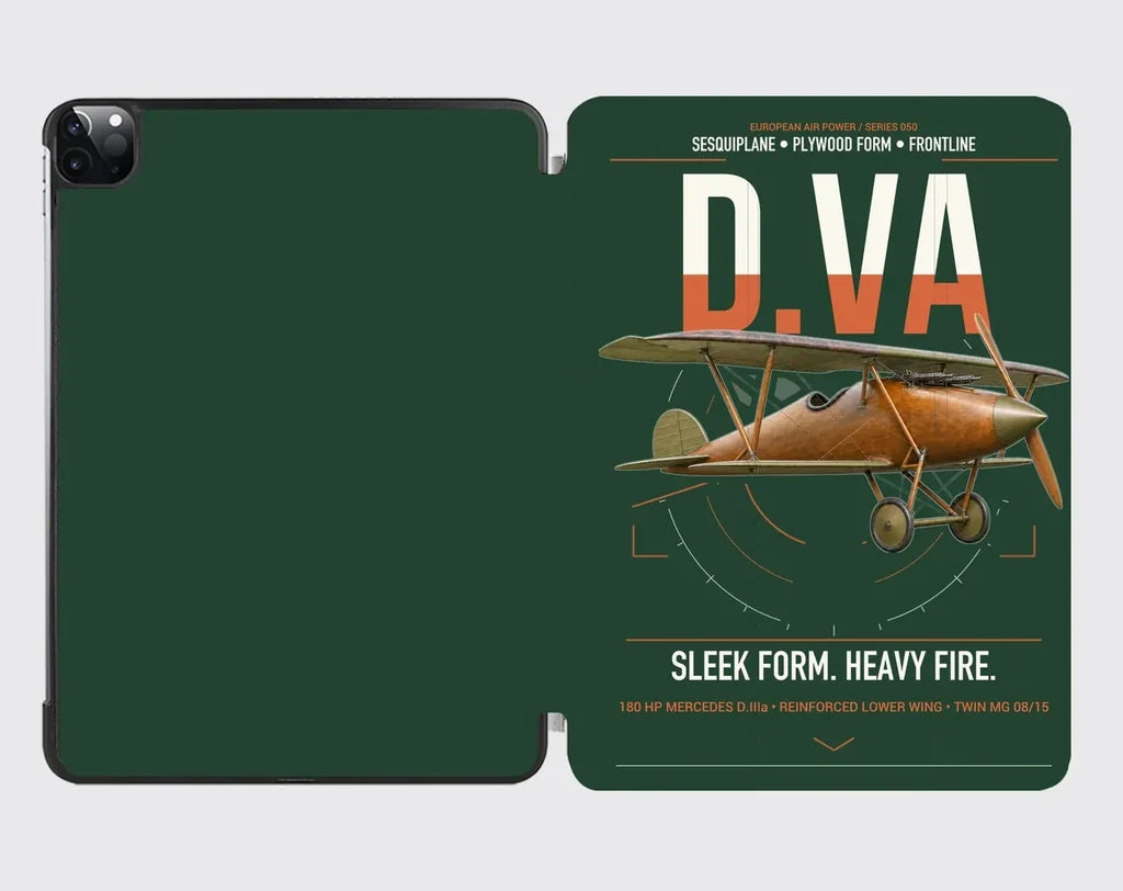 Albatros D.Va design on dark green ipad tablet case