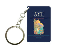 Thumbnail for Antalya Airport (AYT) design on navy blue key chain