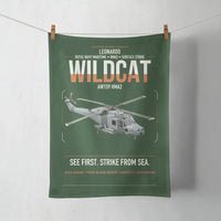 Thumbnail for Leonardo AW159 Wildcat HMA2 design on dark green towel