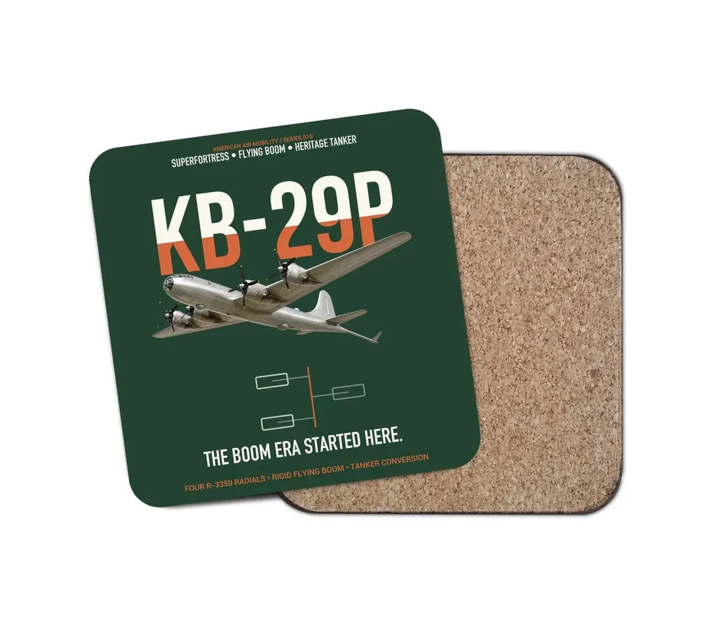 KB-29P SUPERFORTRESS design on dark green 1 piece coaster