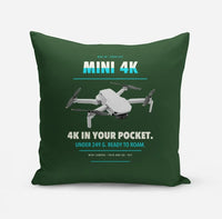 Thumbnail for DJI Mini 4K design on dark green pillow