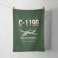 Thumbnail for C-119G Flying Boxcar design on dark green towel